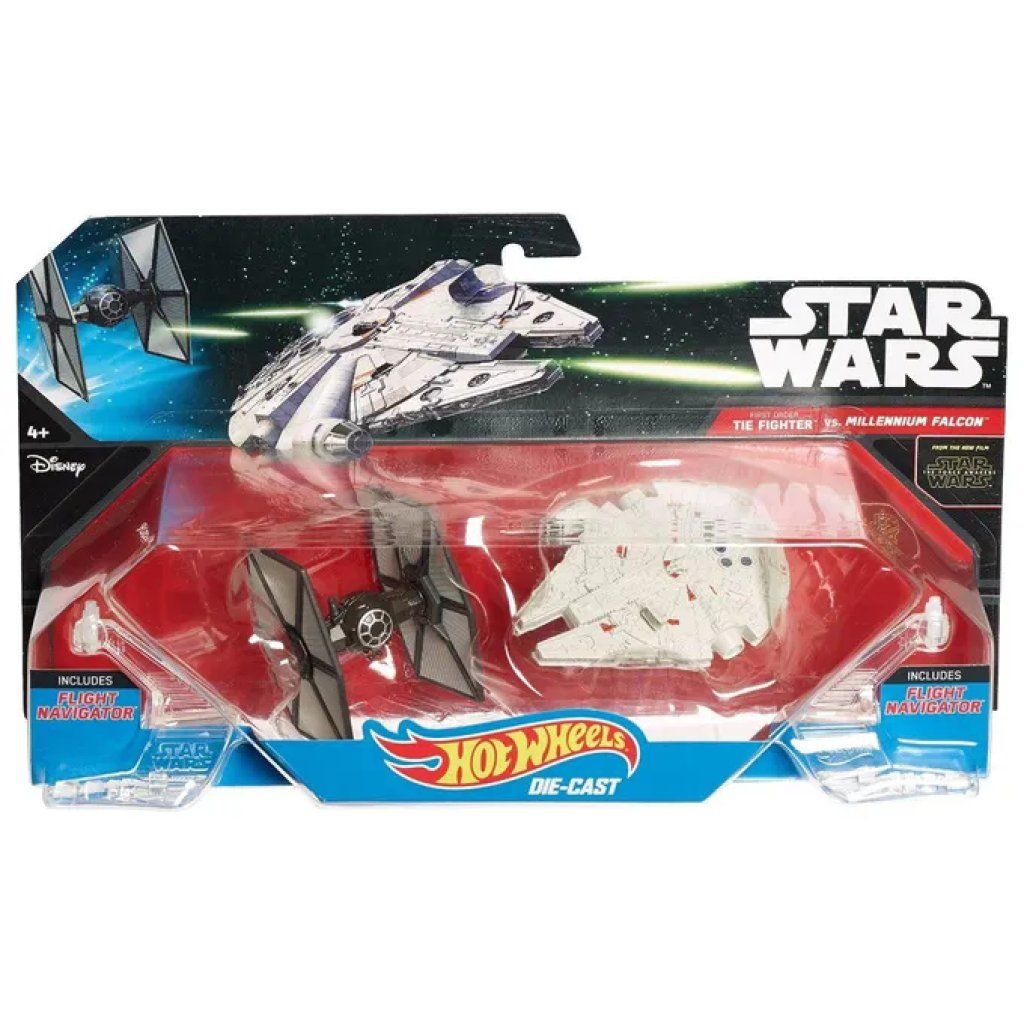 MATTEL Hot Wheels Star Wars: TIE Fighter e Millennium Falcon – Set da 2 MATTEL Hot Wheels Star Wars: TIE Fighter e Millennium Falcon – Set da 2