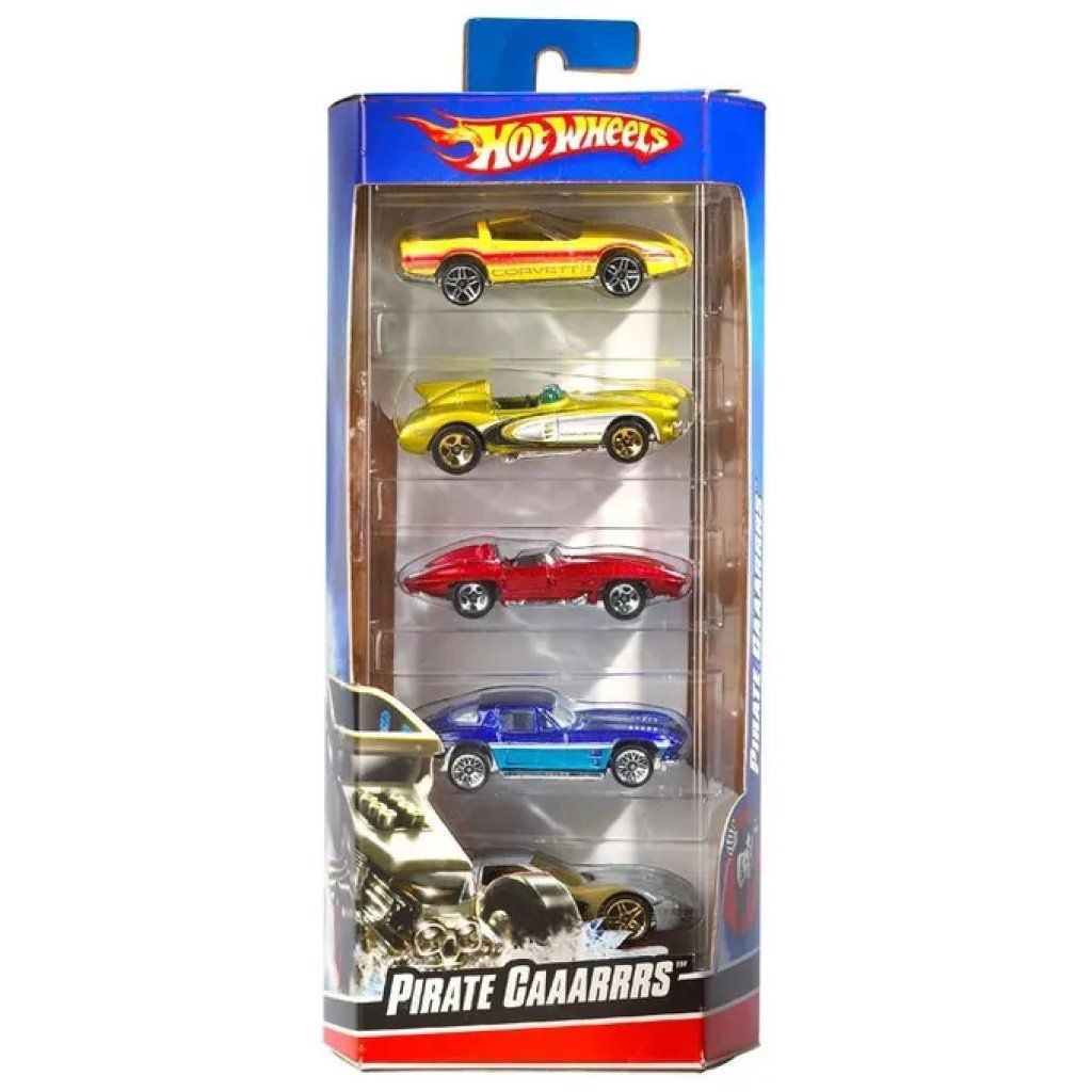 MATTEL Hot Wheels Mattel Pirate Chariots – Confezione da 5 veicoli