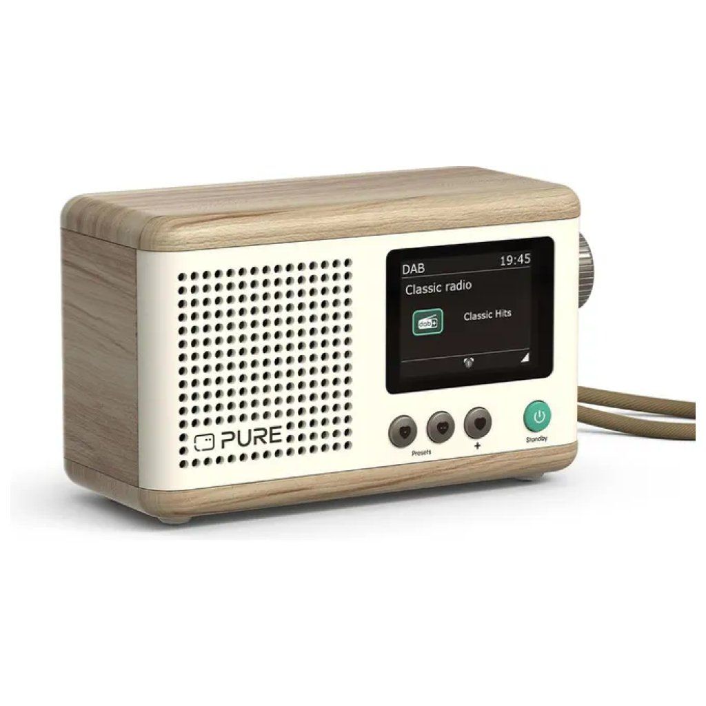 Pure Classic Mini 253799 Radio Portatile DAB+/FM Bluetooth, Bianca