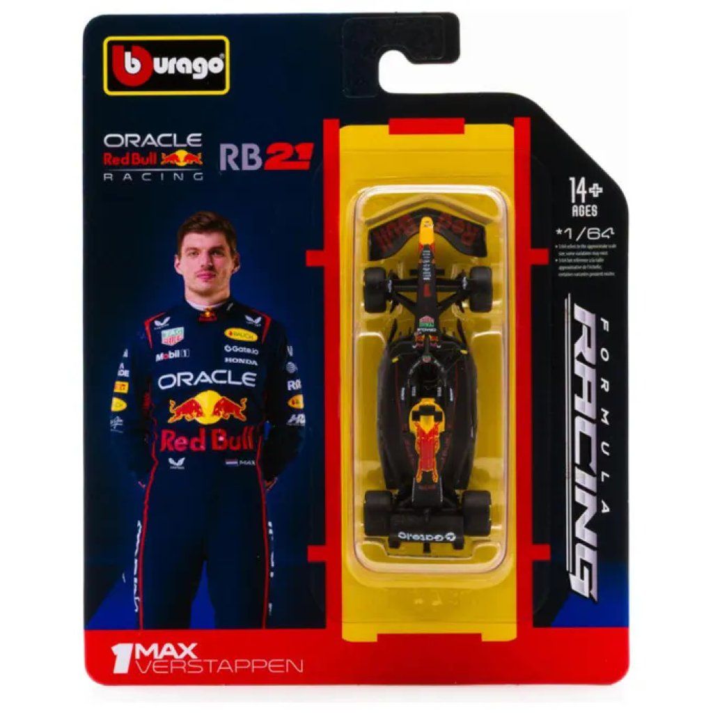Bburago Red Bull Racing RB21 2025 Max Verstappen 1:64 Bburago Red Bull Racing RB21 2025 Max Verstappen 1:64