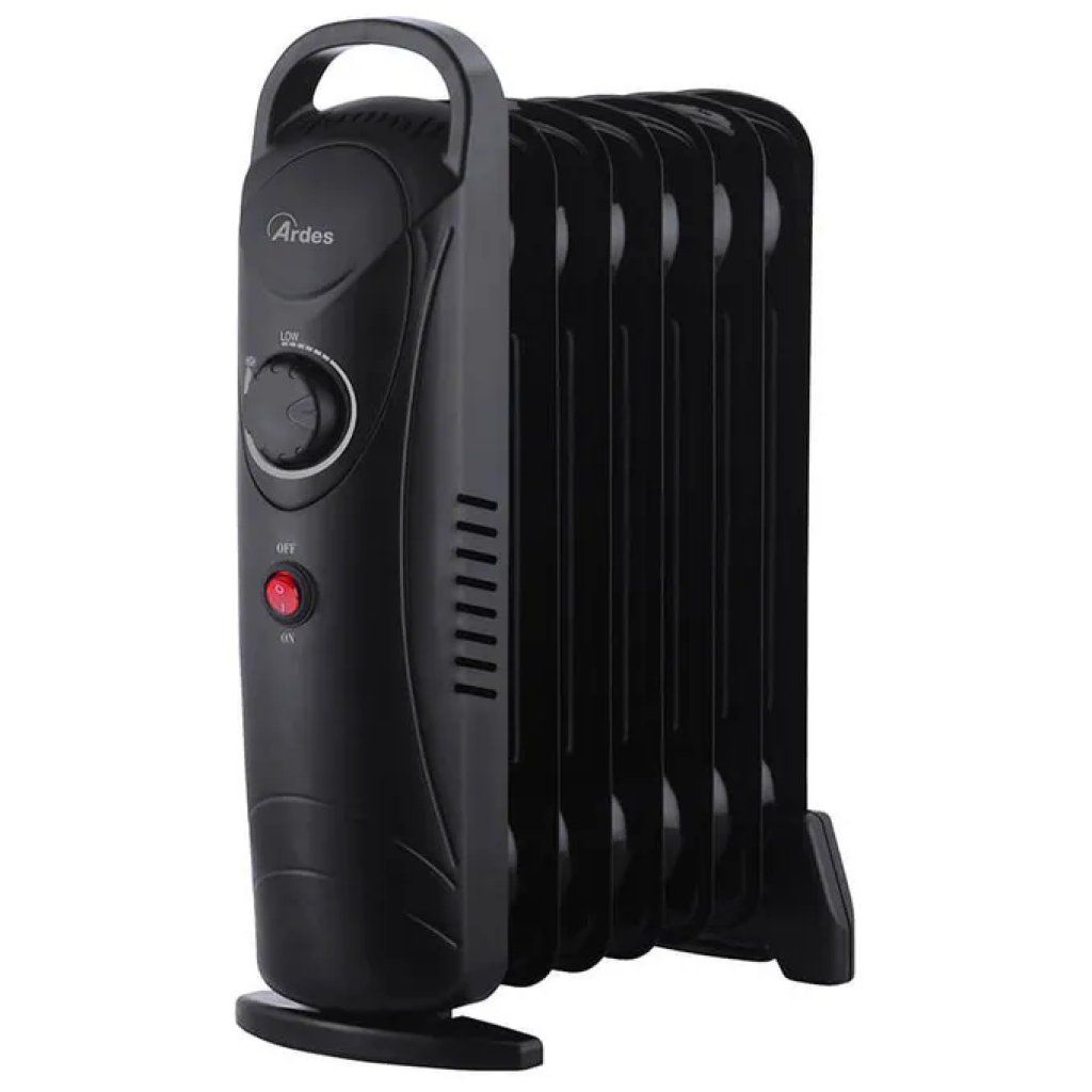 Ardes Oilo Mini2 AR4R07M2 Radiatore a Olio 800 W, 7 Elementi, Nero