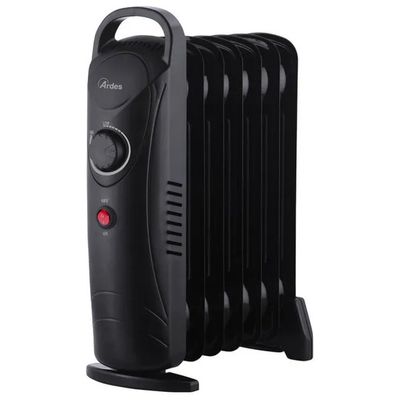 Ardes Oilo Mini2 AR4R07M2 Radiatore a Olio 800 W, 7 Elementi, Nero