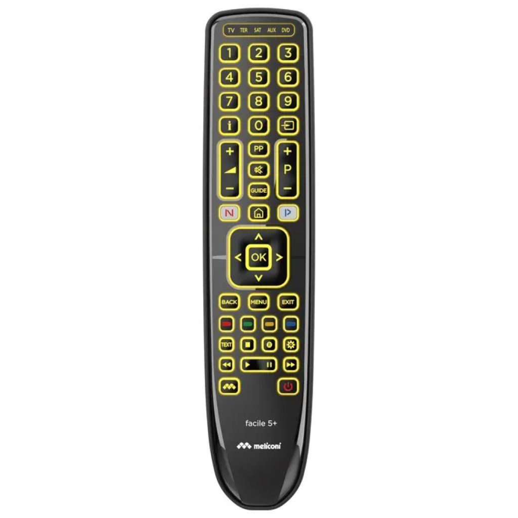 Meliconi Facile 5+ Gumbody Telecomando Universale Retroilluminato