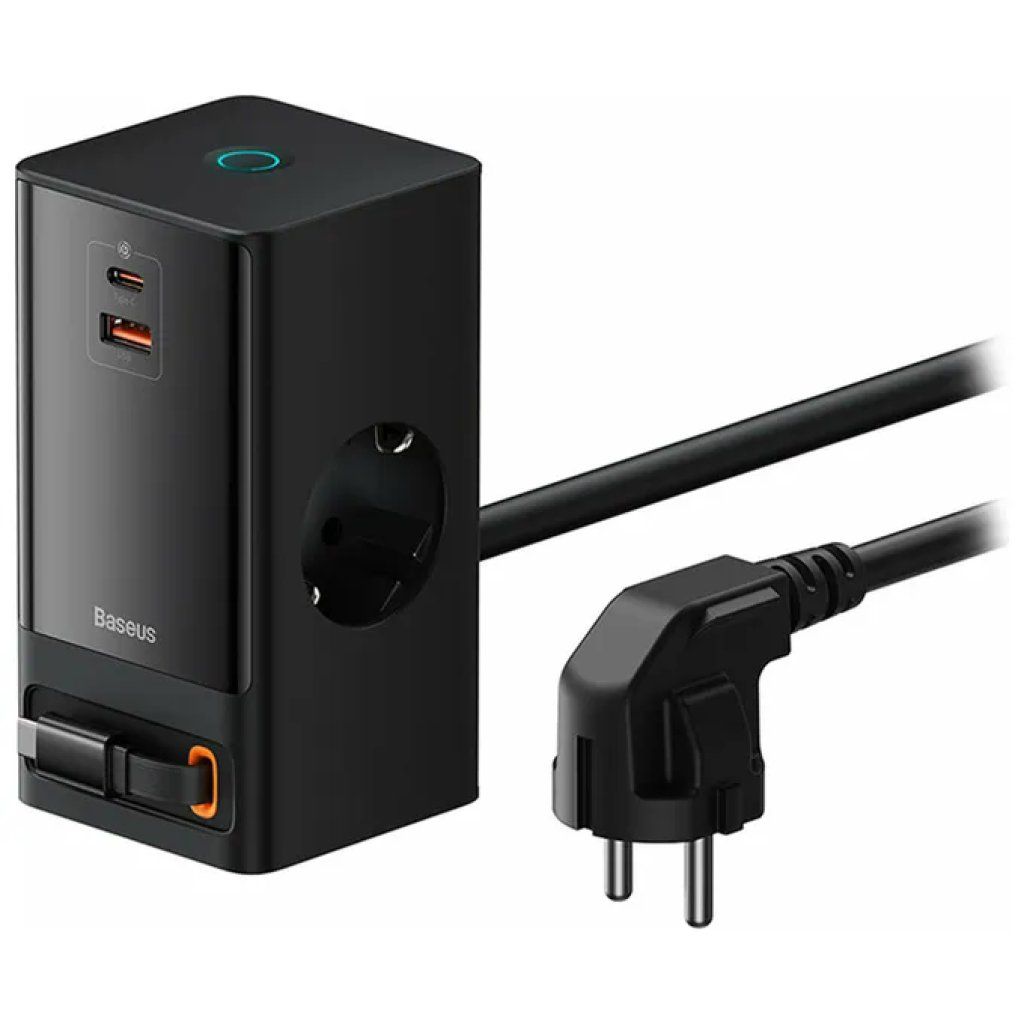 Baseus PowerCombo Tower GaN3 65W – Multipresa USB-C Nera