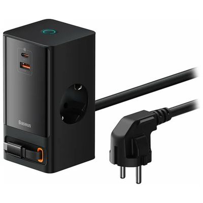 Baseus PowerCombo Tower GaN3 65W – Multipresa USB-C Nera