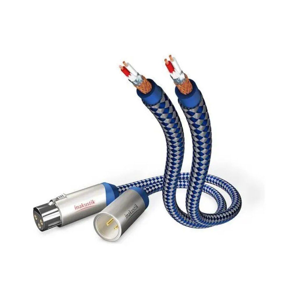 INAKUSTIK In-Akustik Premium Cavo Audio XLR 0,75 m Blu-Silver