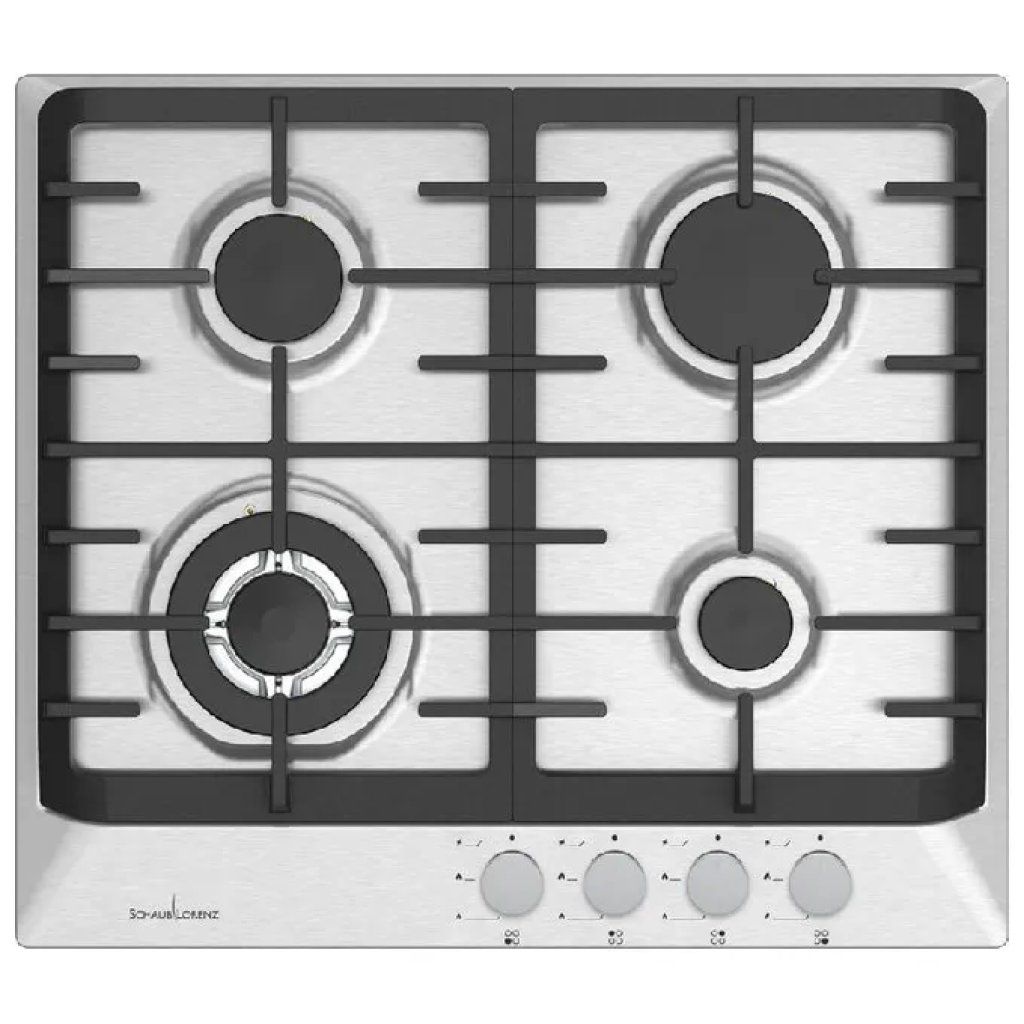 Schaub Lorenz SSPC604XFGW Piano cottura a gas 60 cm, 4 fuochi, inox