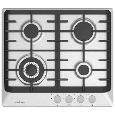 Schaub Lorenz SSPC604XFGW Piano cottura a gas 60 cm, 4 fuochi, inox Schaub Lorenz SSPC604XFGW Piano cottura a gas 60 cm, 4 fuochi, inox