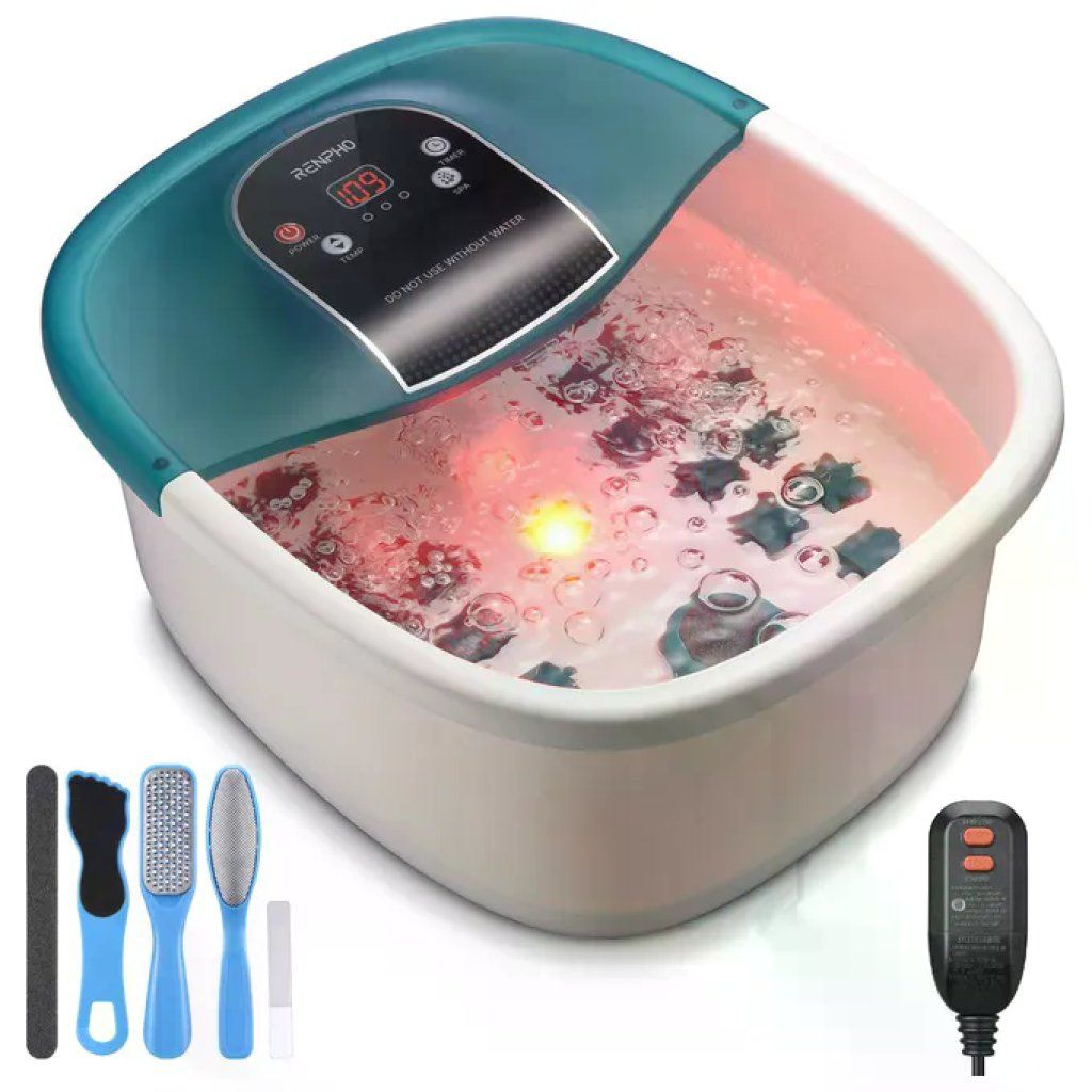 RENPHO R-X002 Idromassaggiatore Plantare con Riscaldamento e Kit Pedicure