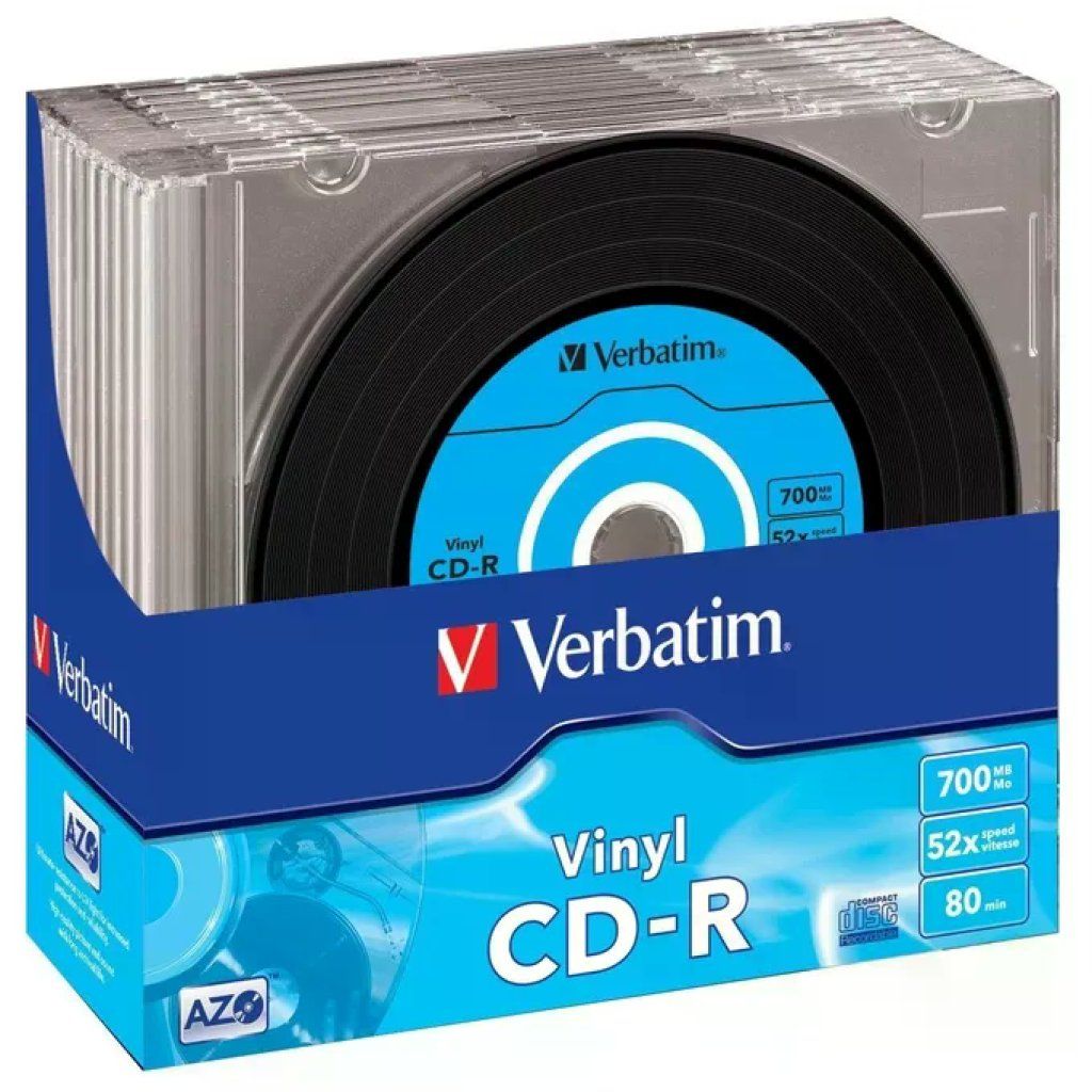 Verbatim CD-R AZO Vinyl 700 MB 52x, confezione da 10