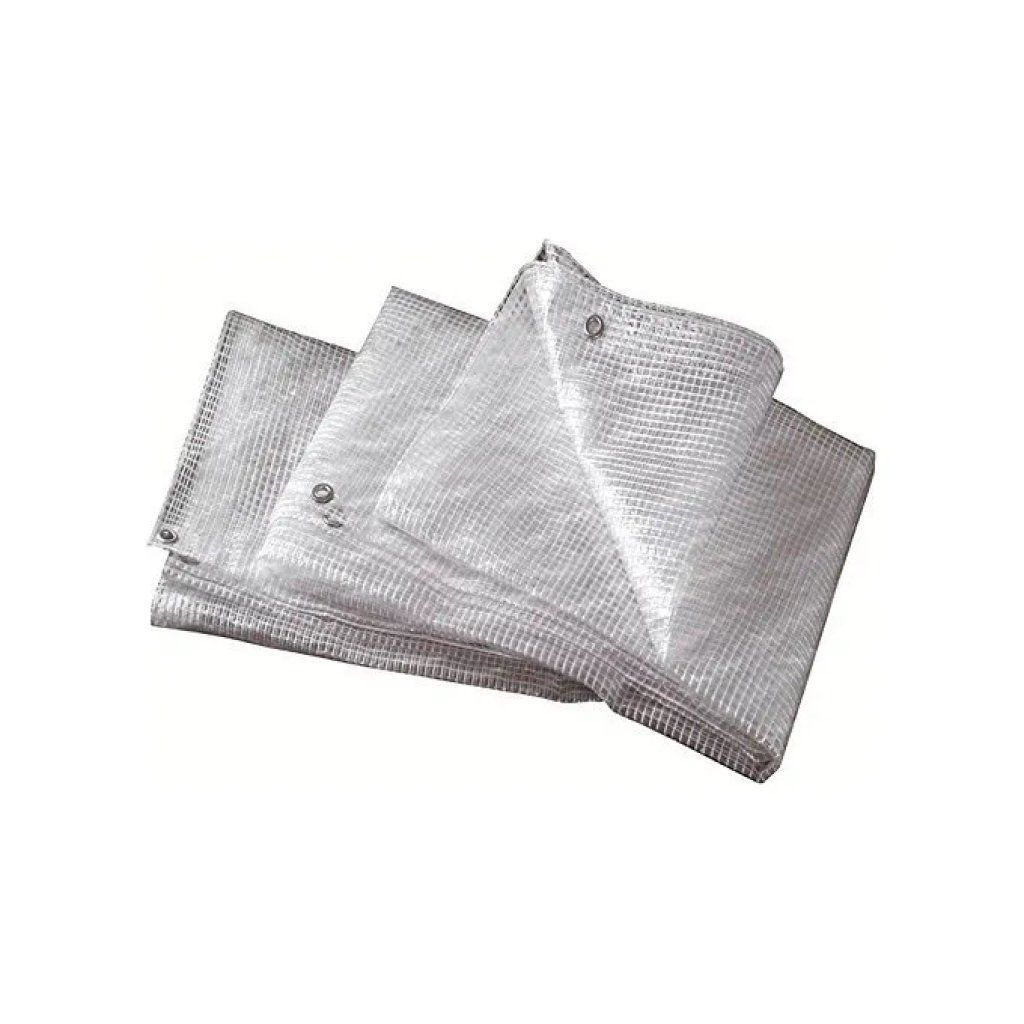 4F Telo Copertura Retinato con Occhielli 4 x 4 m Bianco
