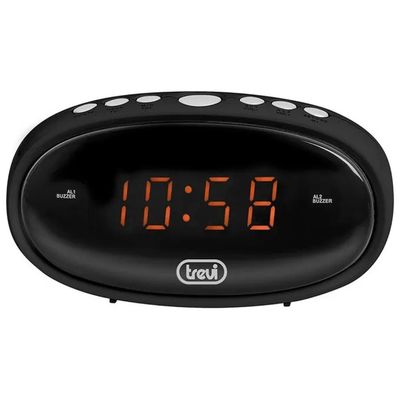 Trevi EC 880 Sveglia Digitale Nera con Display LED Ambra