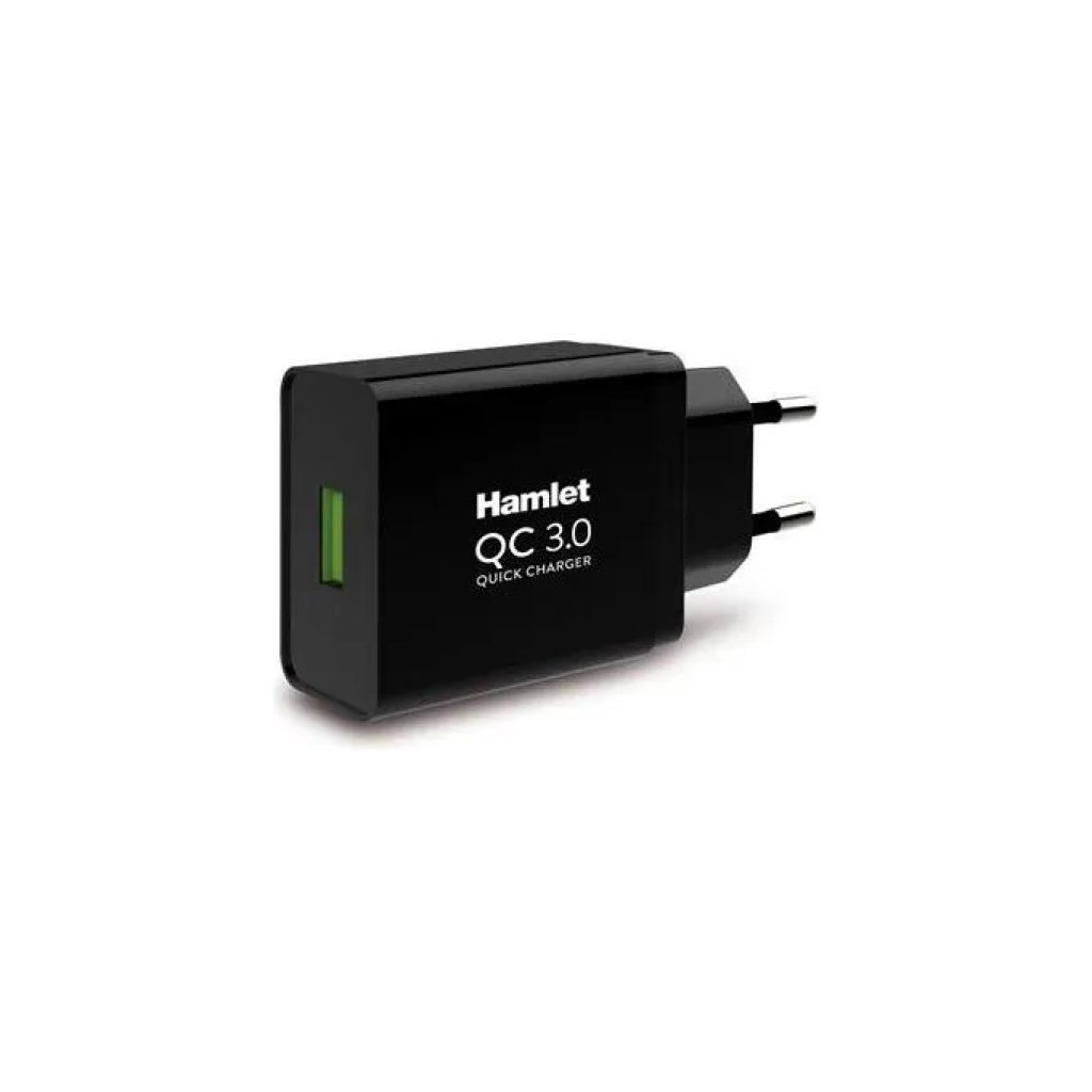 Hamlet XPWCU118QC – Caricabatterie USB-C? No, USB Quick Charge 3.0 da 18 W, Nero