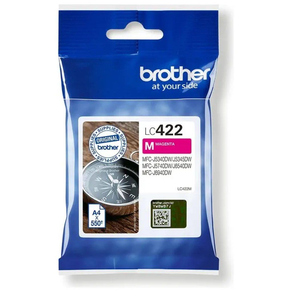 Brother LC-422M Cartuccia Inkjet Originale Magenta, 550 Pagine