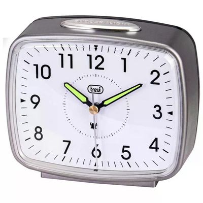 Trevi SL 3098 Sveglia Analogica al Quarzo, Grigia, con Movimento Silenzioso e Snooze Trevi SL 3098 Sveglia Analogica al Quarzo, Grigia, con Movimento Silenzioso e Snooze