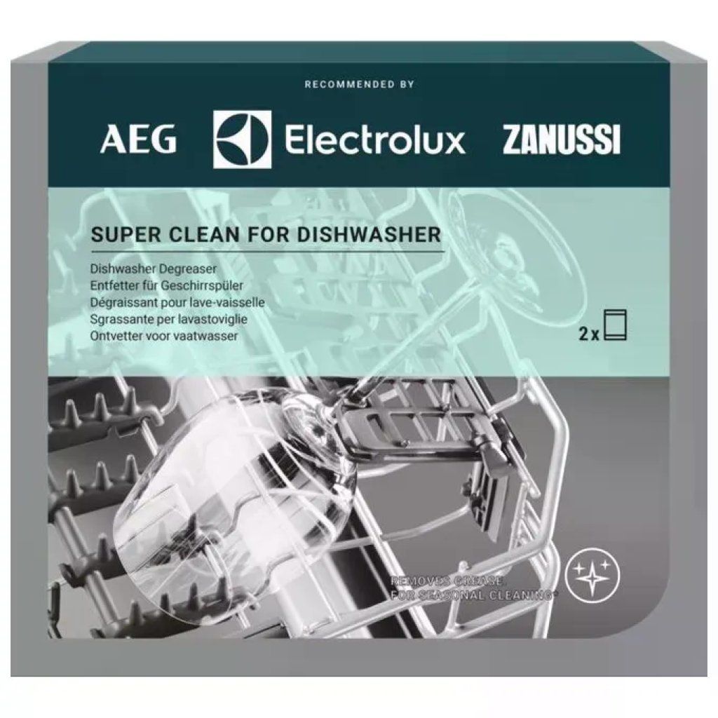 Electrolux Super Clean detergente per lavastoviglie, 2 trattamenti