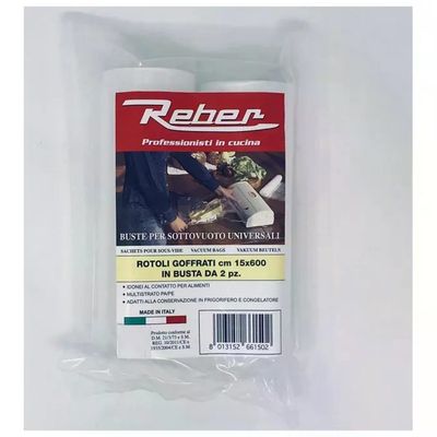 Reber 6615 A – 2 rotoli goffrati per sottovuoto, 15 cm × 6 m Reber 6615 A – 2 rotoli goffrati per sottovuoto, 15 cm × 6 m