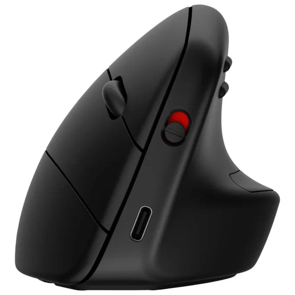 HP 925 Mouse Ergonomico Verticale Wireless e Bluetooth, 4000 DPI, 6 Tasti, Nero