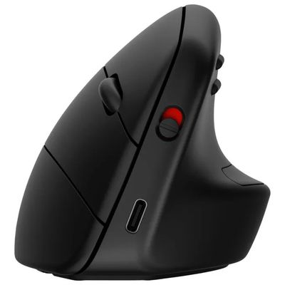HP 925 Mouse Ergonomico Verticale Wireless e Bluetooth, 4000 DPI, 6 Tasti, Nero