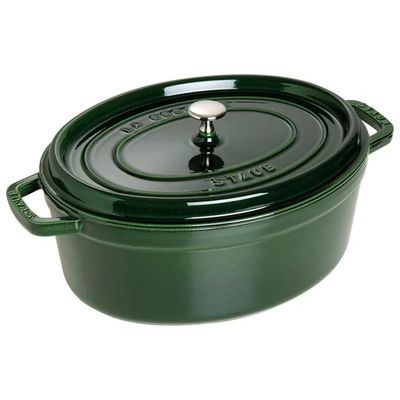 STAUB Cocotte Ovale in Ghisa Smaltata 6,7 L – Verde Basilico STAUB Cocotte Ovale in Ghisa Smaltata 6,7 L – Verde Basilico