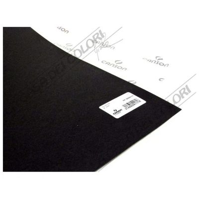 Canson Colorline Nero – Cartoncino 220 g/m², 50 × 70 cm, 25 fogli