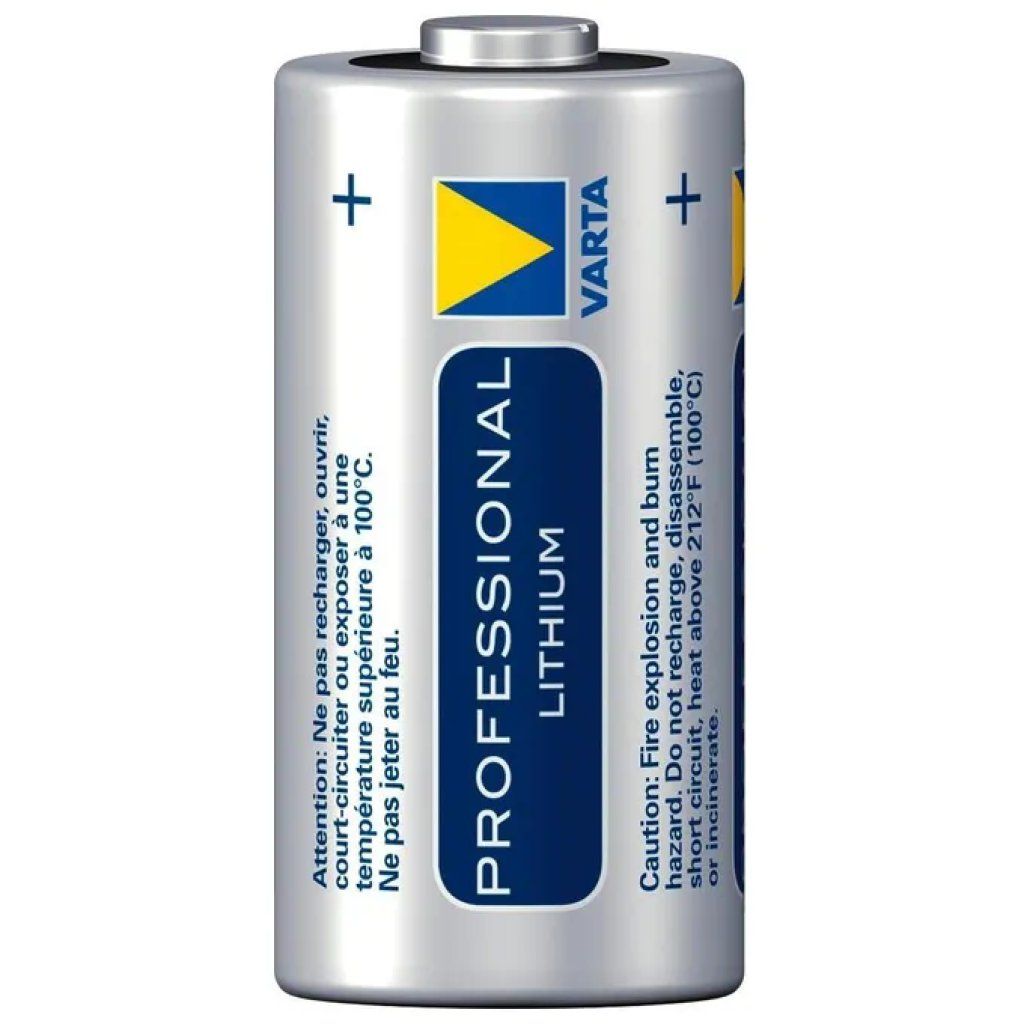 VARTA Professional CR123A – 2 Batterie al Litio 3V, 1600 mAh VARTA Professional CR123A – 2 Batterie al Litio 3V, 1600 mAh