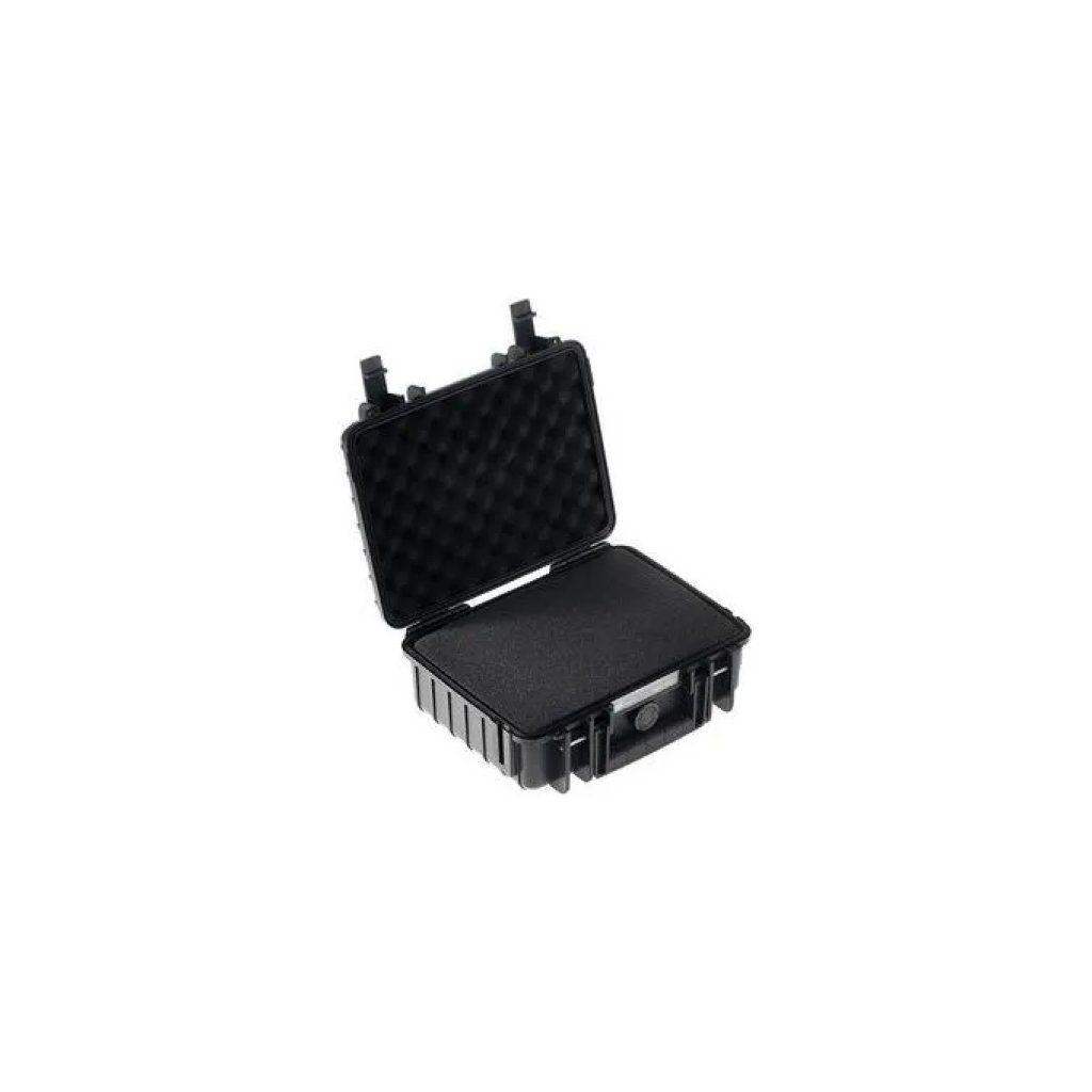 B+W Cases 1000/B/SI – Custodia rigida impermeabile IP67, nera