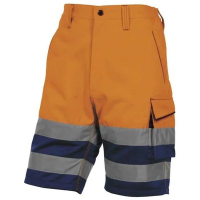 Delta Plus Bermuda da Lavoro Alta Visibilità XXL Arancio Fluo e Blu Navy