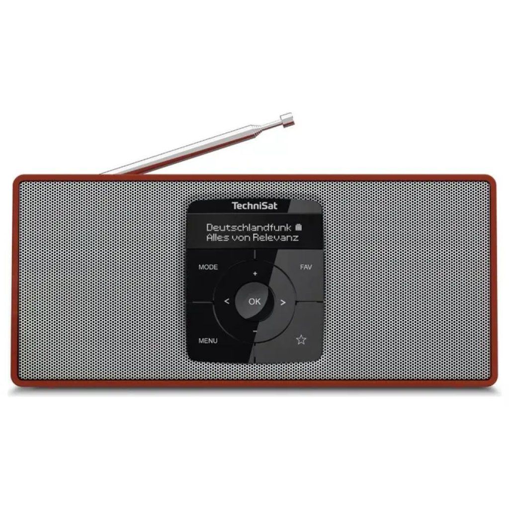 TechniSat DIGITRADIO 2S – Radio portatile DAB+ rossa e argento