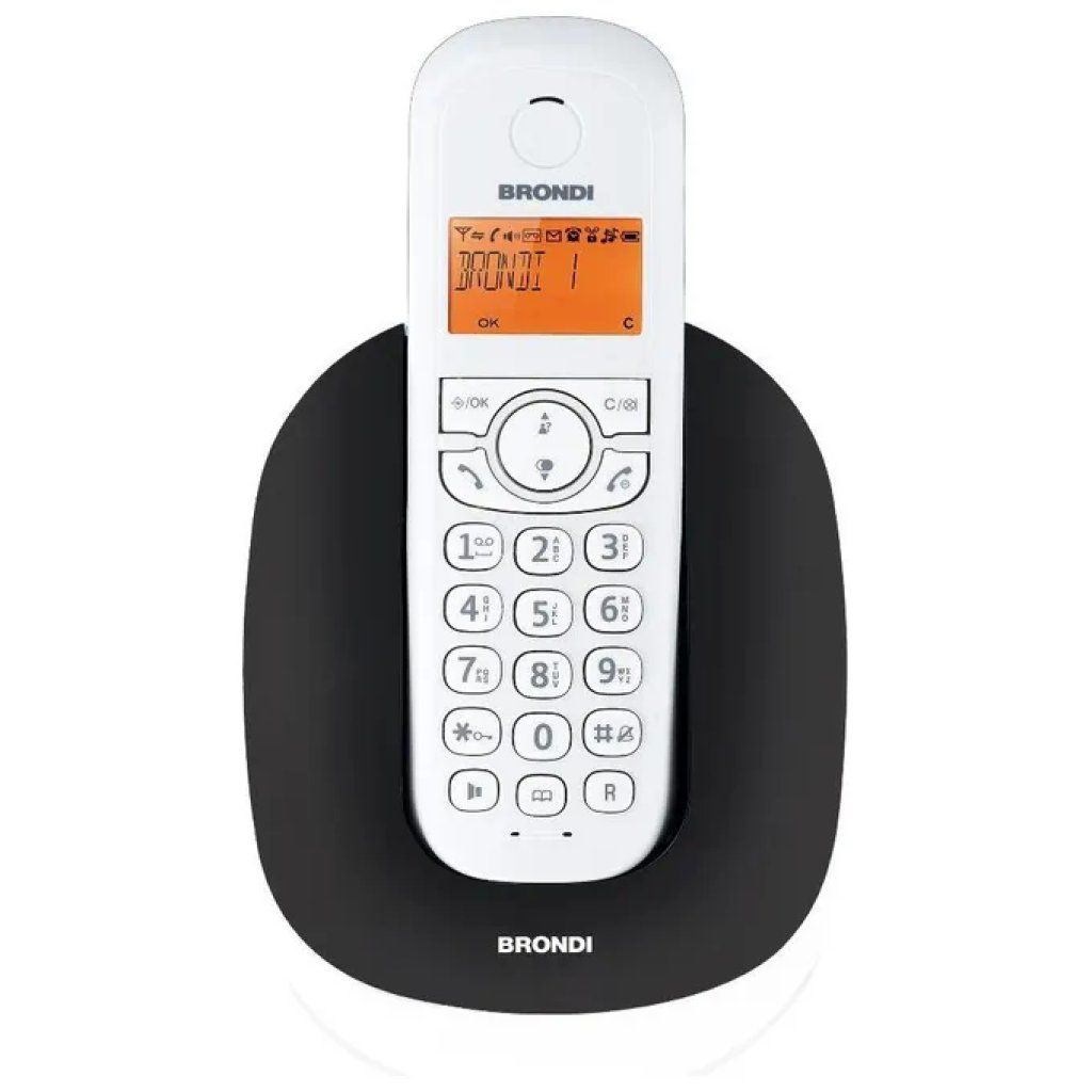 Brondi Manta Telefono Cordless Nero e Bianco