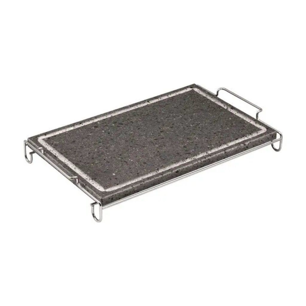 ILSA Invito Pietra Lavica Rettangolare con Supporto Inox 20 x 30 cm ILSA Invito Pietra Lavica Rettangolare con Supporto Inox 20 x 30 cm