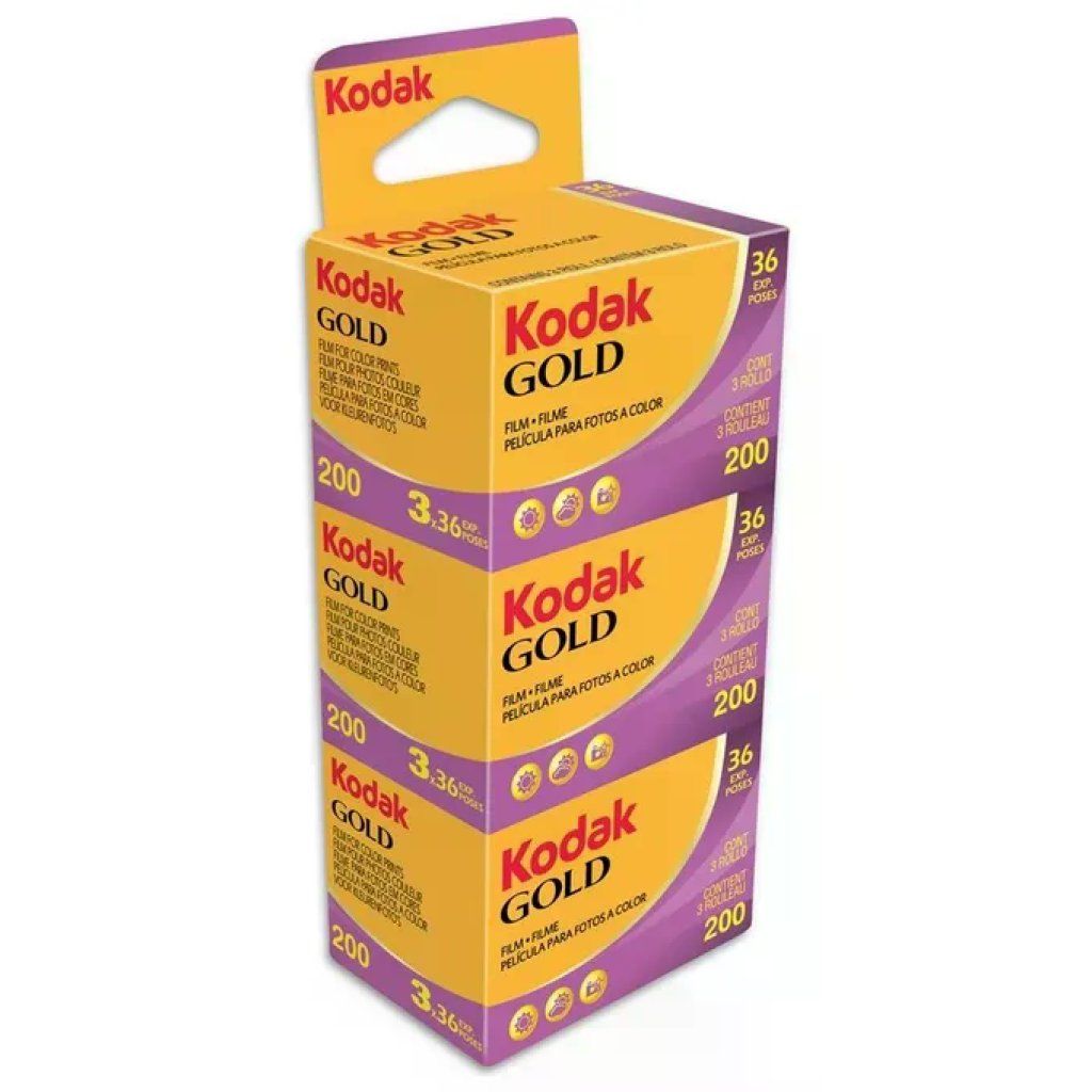 Kodak Gold 200 – 3 Pellicole a Colori 35 mm, 36 Scatti ciascuna