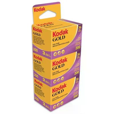 Kodak Gold 200 – Confezione da 3 Pellicole 35 mm, 36 Scatti Kodak Gold 200 – Confezione da 3 Pellicole 35 mm, 36 Scatti
