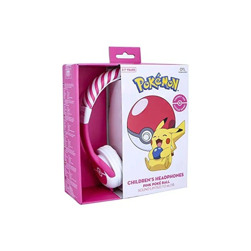 OCEANIA TRADING OTL Pokémon Pokéball cuffie rosa per bambini, jack 3,5 mm OCEANIA TRADING OTL Pokémon Pokéball cuffie rosa per bambini, jack 3,5 mm