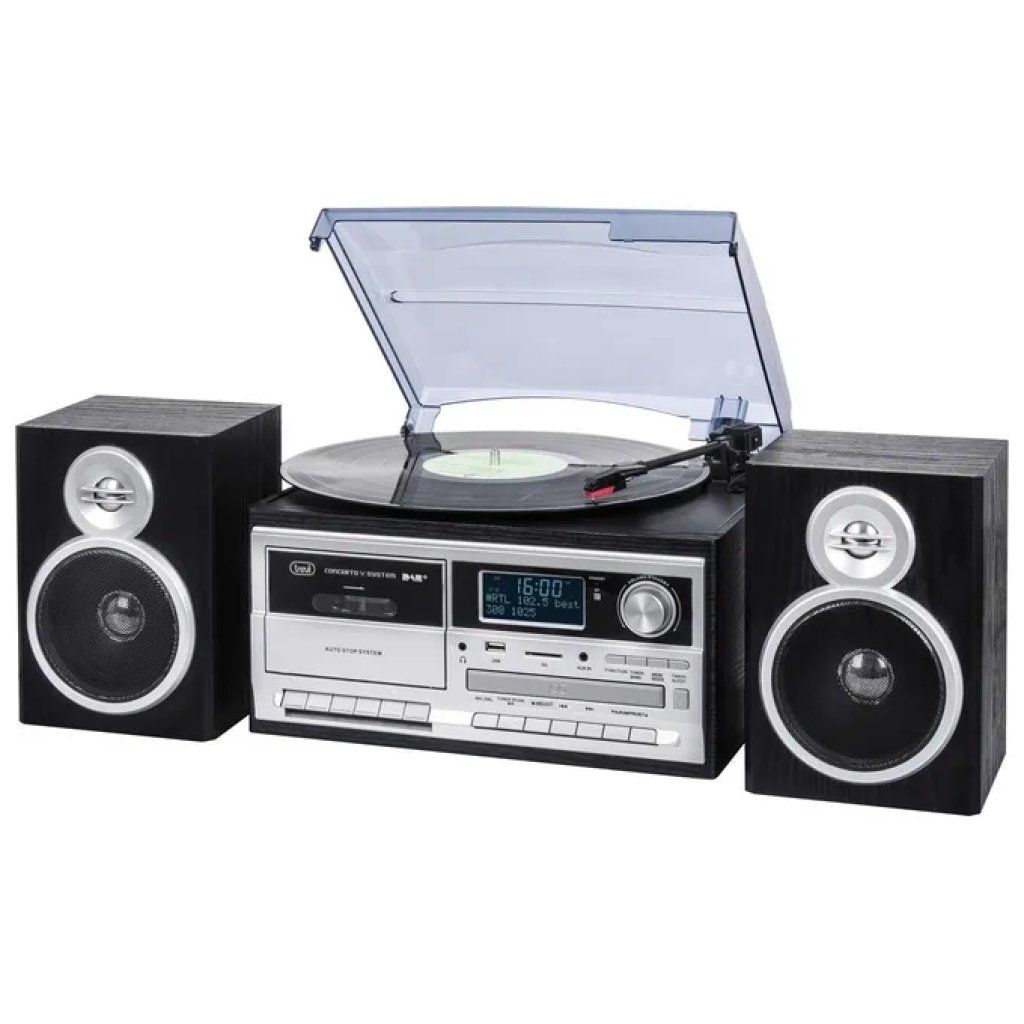 Trevi TT 1072 DAB Giradischi Stereo All-in-One 25 W Nero Trevi TT 1072 DAB Giradischi Stereo All-in-One 25 W Nero