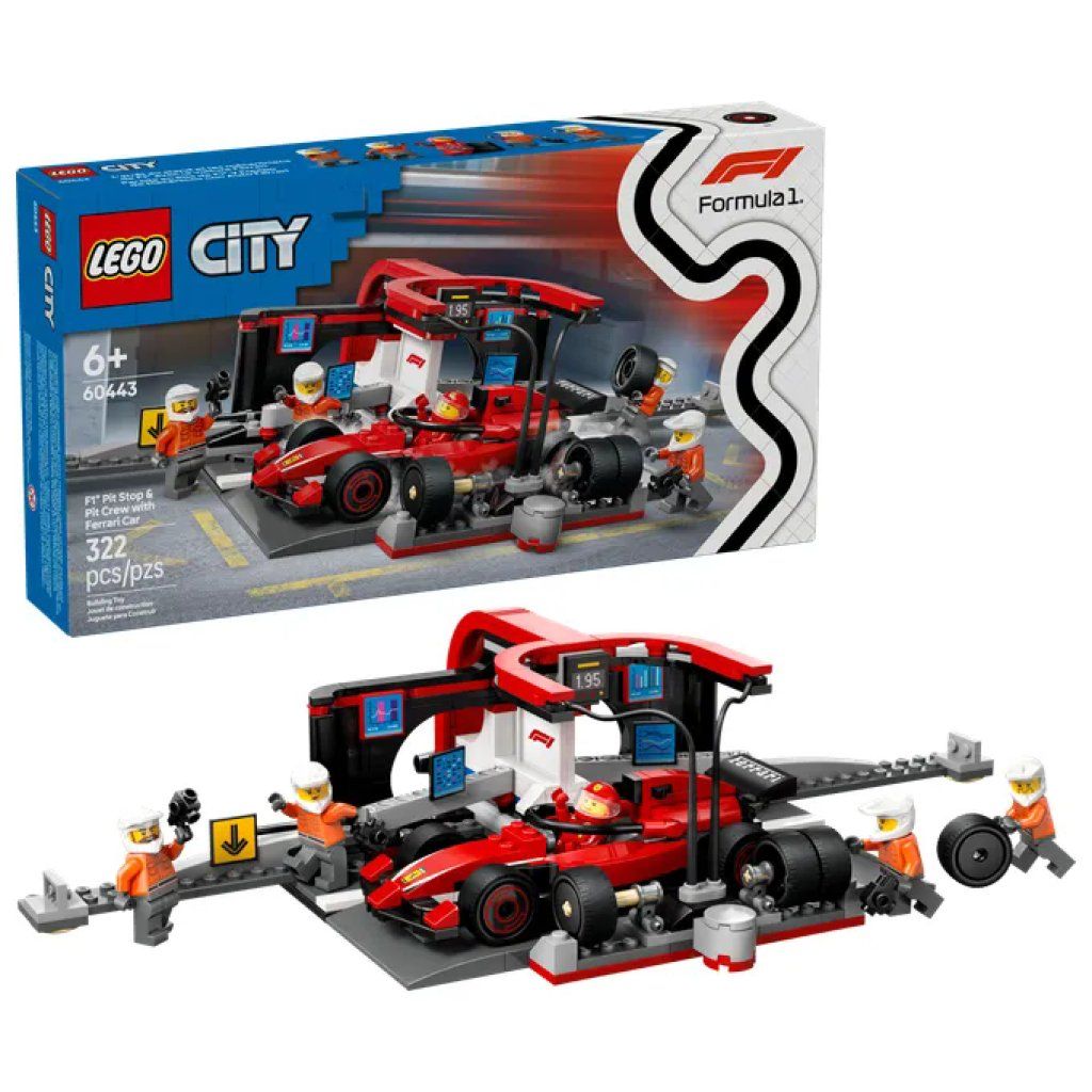 LEGO City 60443 Ferrari F1: Pit Stop e Meccanici