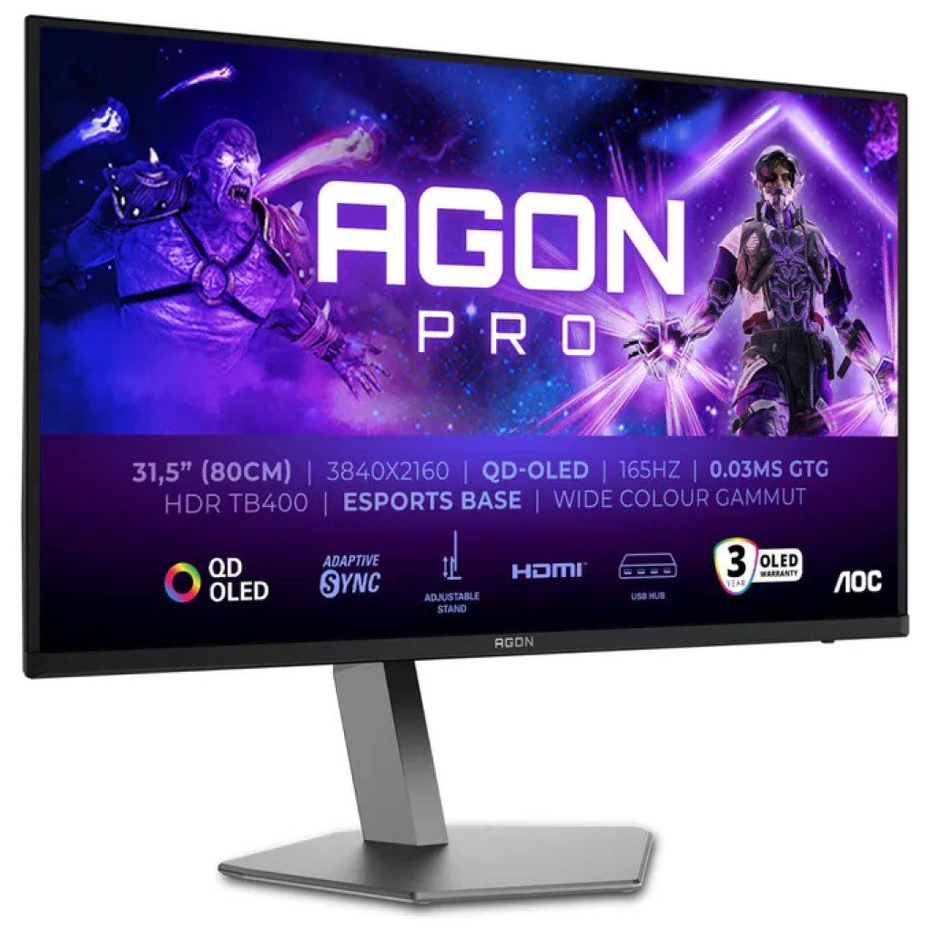 AOC Agon Pro Ag326Ud Monitor 31.5'' 4K Uhd Qled Gaming Nero AOC Agon Pro Ag326Ud Monitor 31.5'' 4K Uhd Qled Gaming Nero