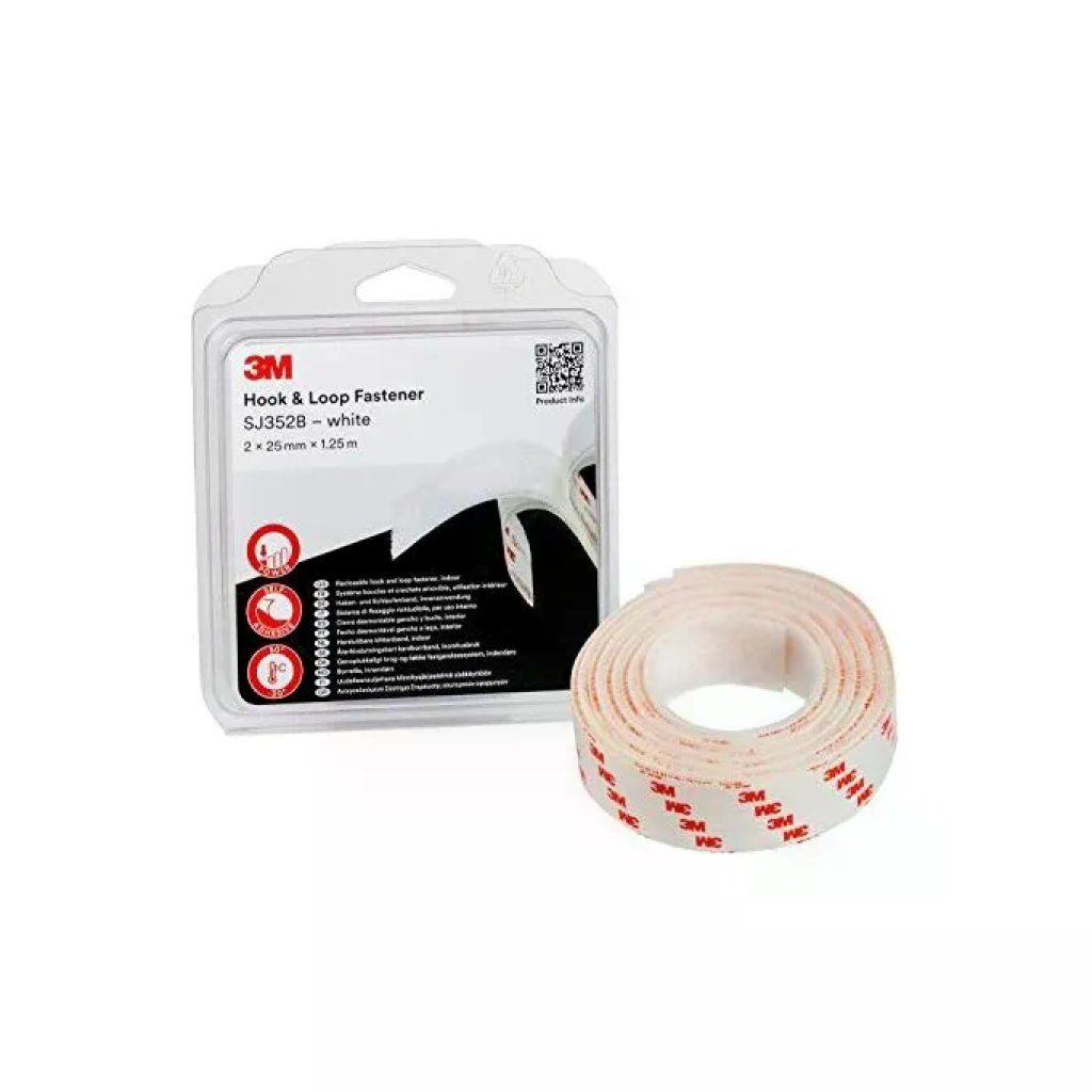 3M Nastro adesivo Hook & Loop bianco, 1,25 m x 25 mm