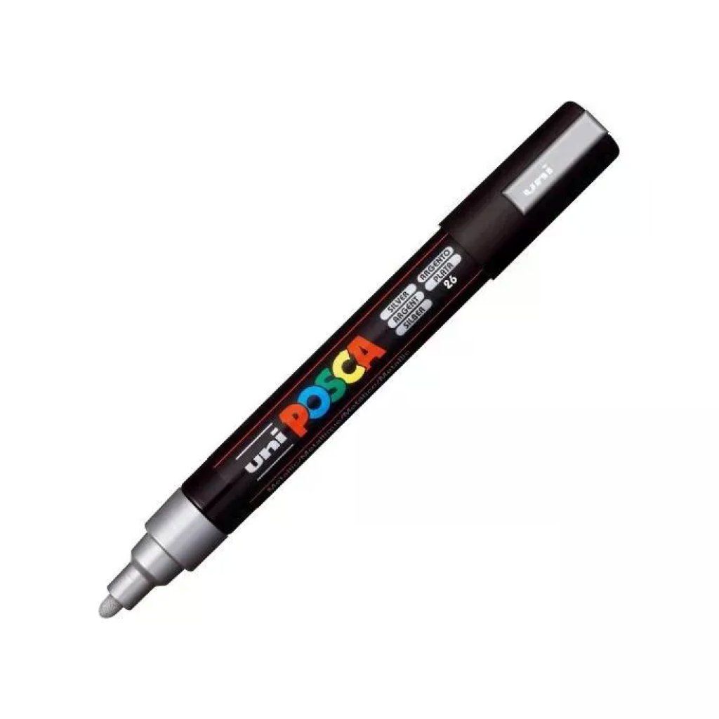 OSAMA POSCA – Set da 6 Pennarelli Argento a Punta Media OSAMA POSCA – Set da 6 Pennarelli Argento a Punta Media