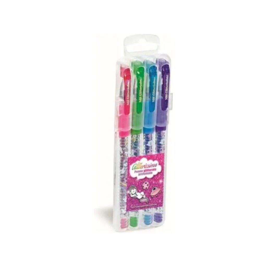 Lebez Set di 4 Penne Gel Glitterate Profumate Unicorno Lebez Set di 4 Penne Gel Glitterate Profumate Unicorno