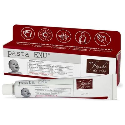 Fiocchi di Riso Pasta EMU Crema Lenitiva Cambio Pannolino, 2 x 30 ml Fiocchi di Riso Pasta EMU Crema Lenitiva Cambio Pannolino, 2 x 30 ml