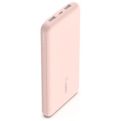 Belkin BoostCharge Power Bank 10.000 mAh, 3 porte, 15 W, oro rosa Belkin BoostCharge Power Bank 10.000 mAh, 3 porte, 15 W, oro rosa