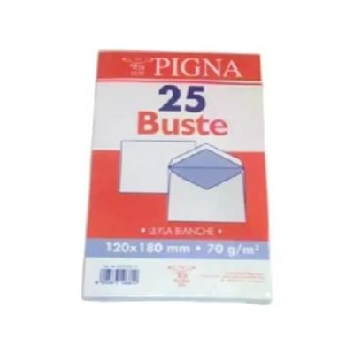 Pigna Leyla, 25 buste bianche gommate 12 × 18 cm Pigna Leyla, 25 buste bianche gommate 12 × 18 cm