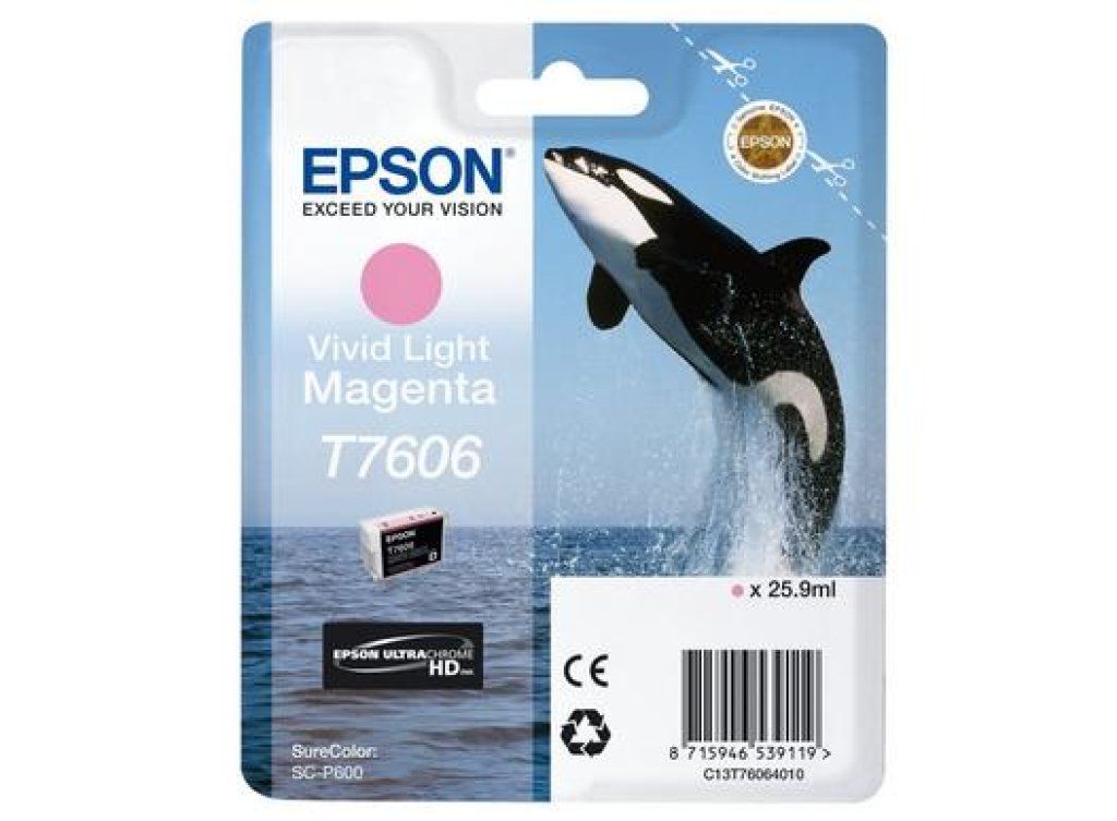 Epson T7606 Cartuccia Originale Magenta Chiaro 25,9 ml