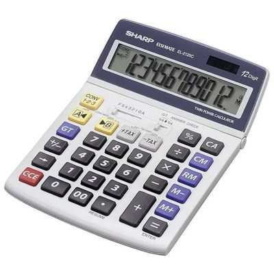 Sharp EL-2125C – Calcolatrice da tavolo a 12 cifre Sharp EL-2125C – Calcolatrice da tavolo a 12 cifre