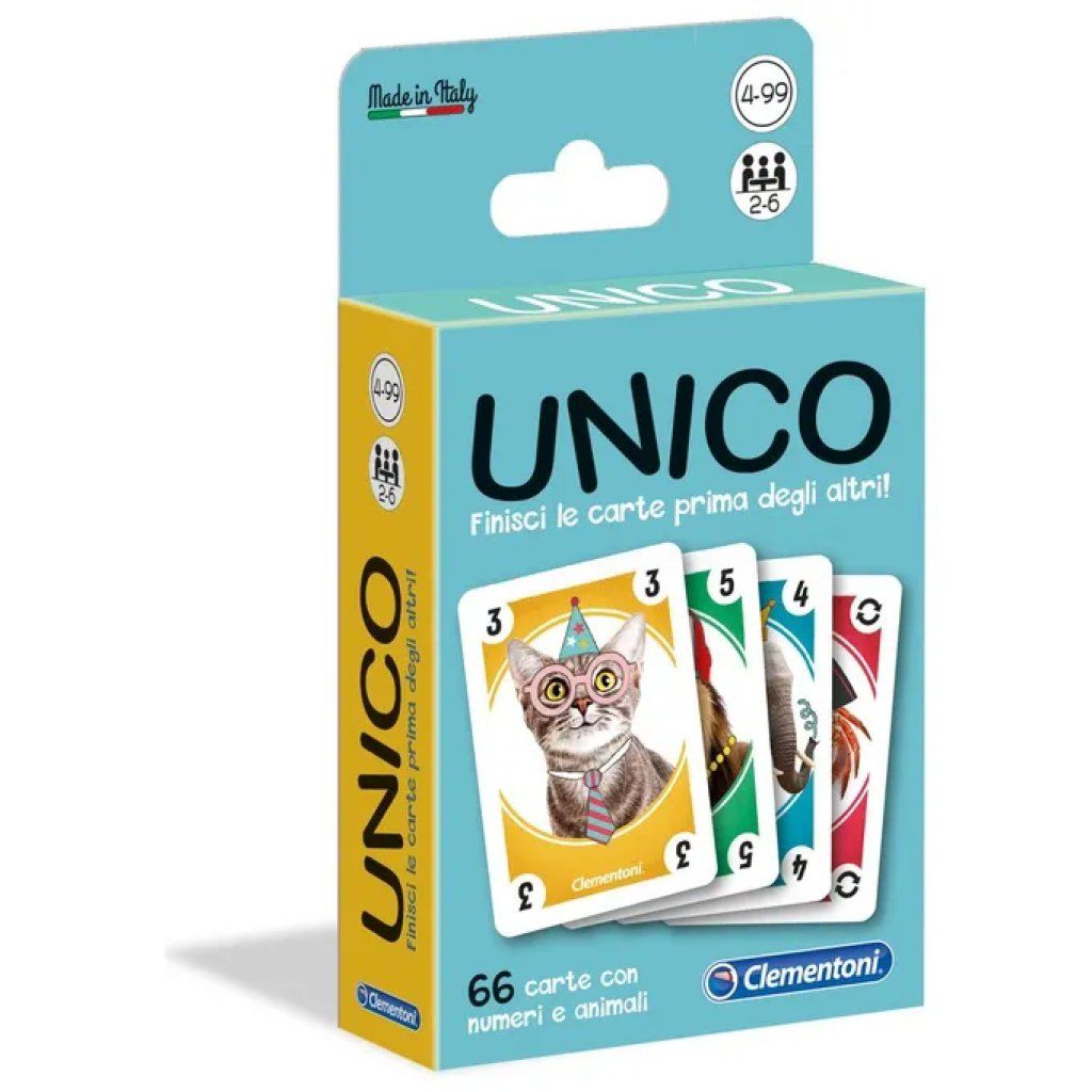 Clementoni Sapientino Unico – Gioco di Carte Animali, 66 Carte, 2-6 Giocatori, 4+ Clementoni Sapientino Unico – Gioco di Carte Animali, 66 Carte, 2-6 Giocatori, 4+
