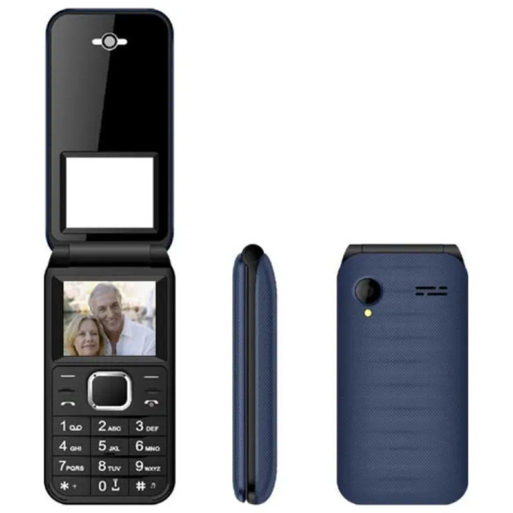 MAJESTIC New Majestic 300086CB Telefono Cellulare per Anziani a Conchiglia, Nero e Blu