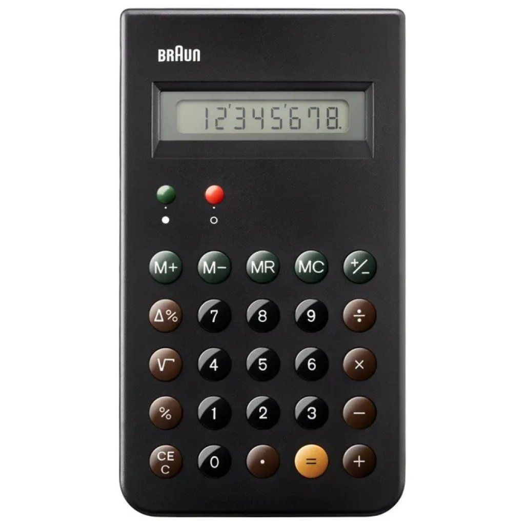 Braun BNE001BK Calcolatrice Tascabile Nera a 8 Cifre