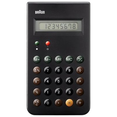 Braun BNE001BK Calcolatrice Tascabile Nera a 8 Cifre