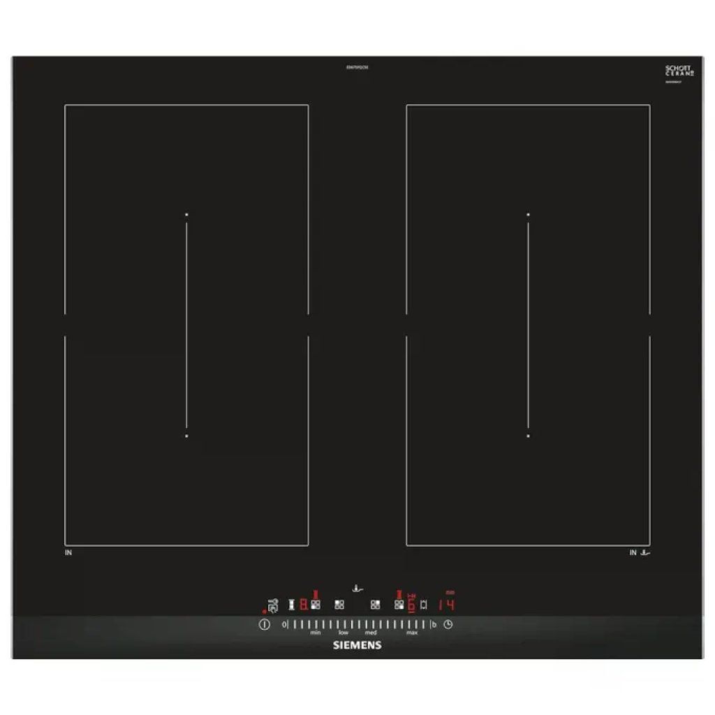 SIEMENS Piano cottura a induzione Siemens iQ500 ED675FQC5E, nero, da incasso, 60 cm SIEMENS Piano cottura a induzione Siemens iQ500 ED675FQC5E, nero, da incasso, 60 cm